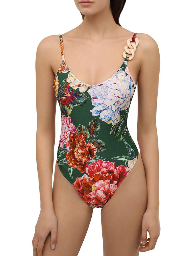 Printed Fashion One Piece Swimsuit and Cover up
