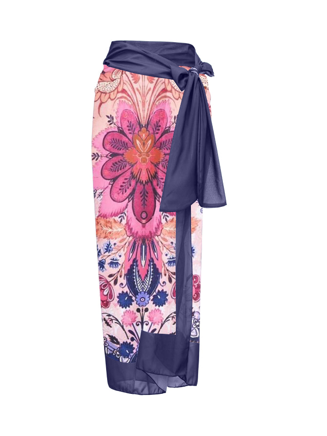 Fashion Printed Backless One Piece Swimsuit