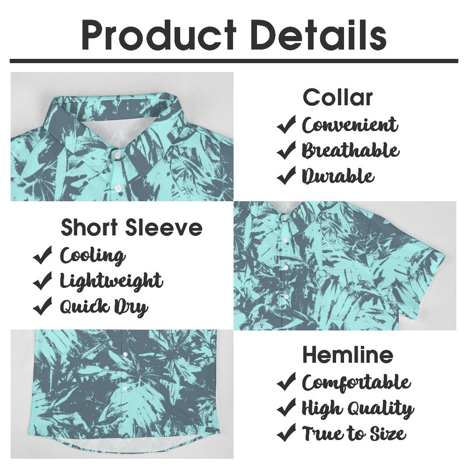 Men's Hawaiian Casual Short Sleeve Shirt 2306105276