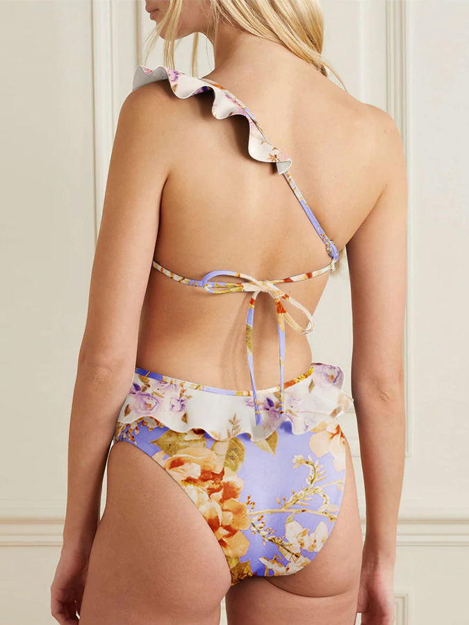 Printed Cut Fashion One Piece Swimsuit