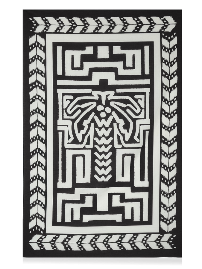 Sexy Bikini And Geometric Print Cover Up