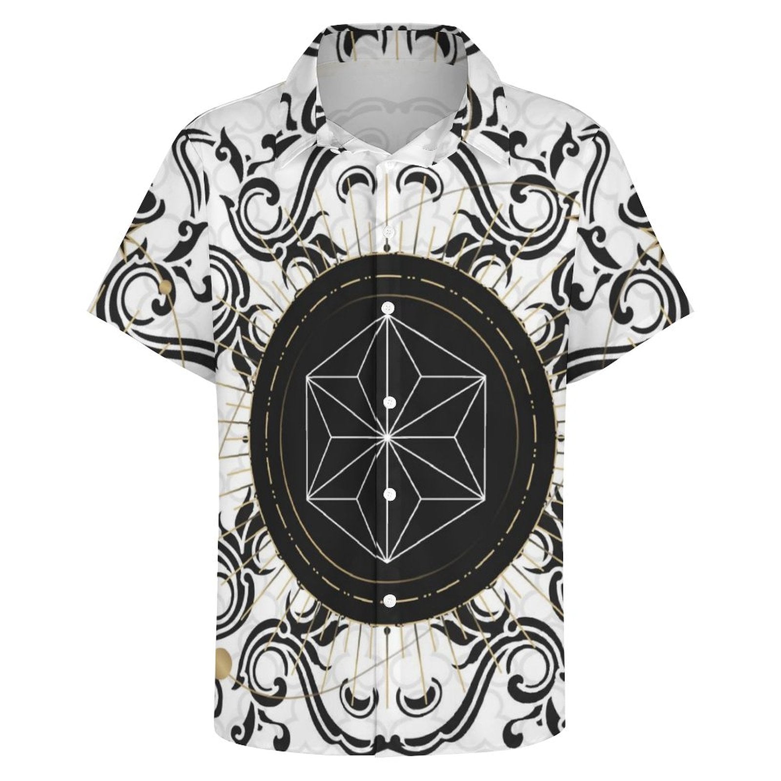 Men's Fashion Casual Printed Short Sleeve Shirts 2306101348