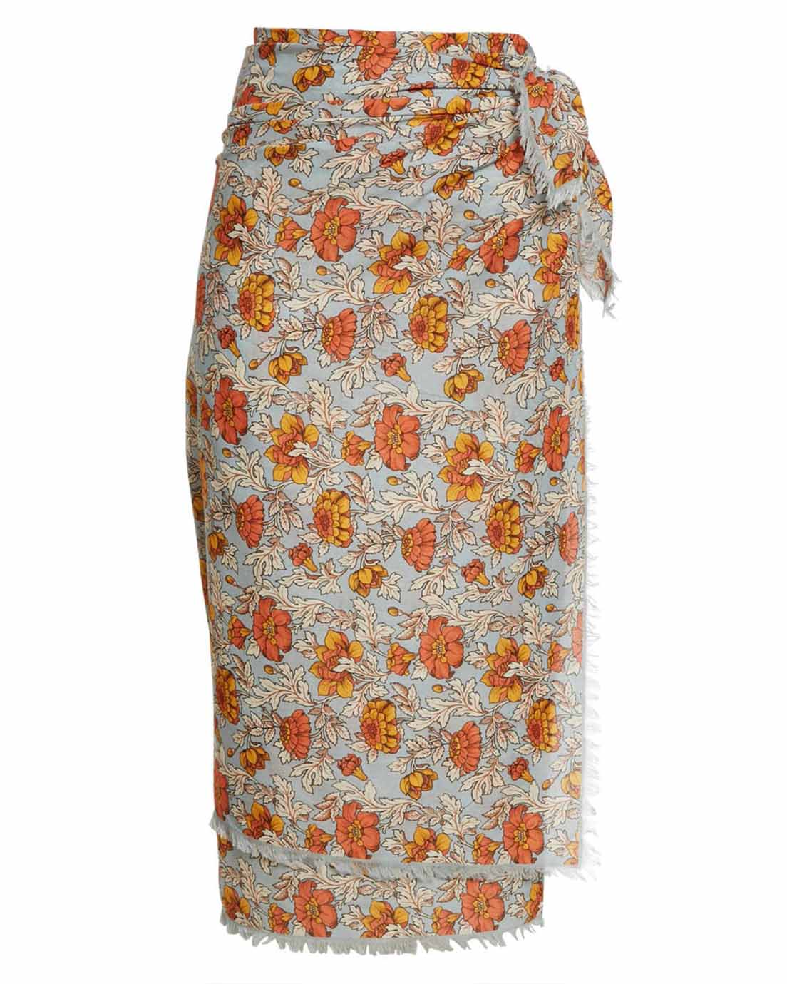 Deep V Neck Printed One-Piece Swimsuit