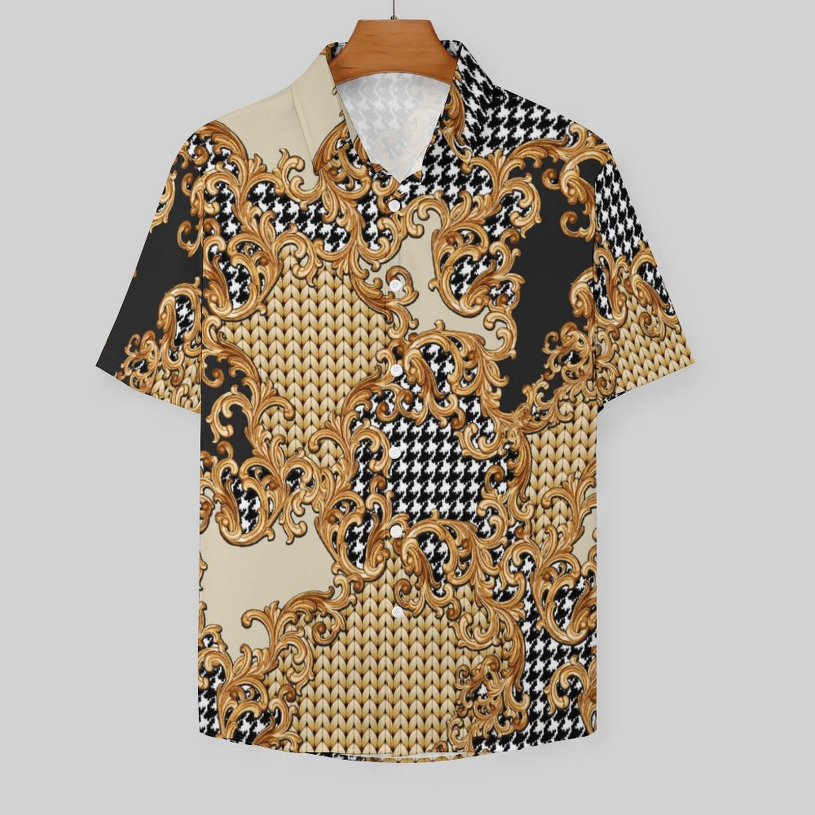 Men's Fashion Casual Printed Short Sleeve Shirts 2306101355