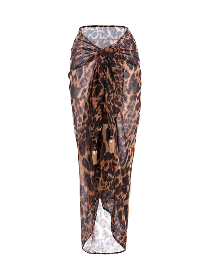 Leopard Print Reversible Bikini And Cover Up
