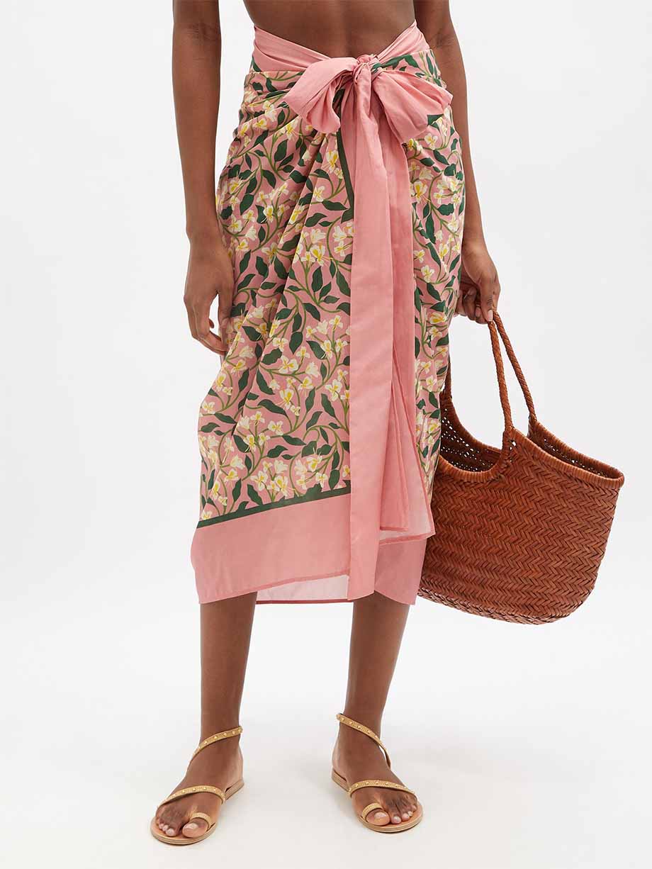 Fashion Floral Print Bikini and Cover Up
