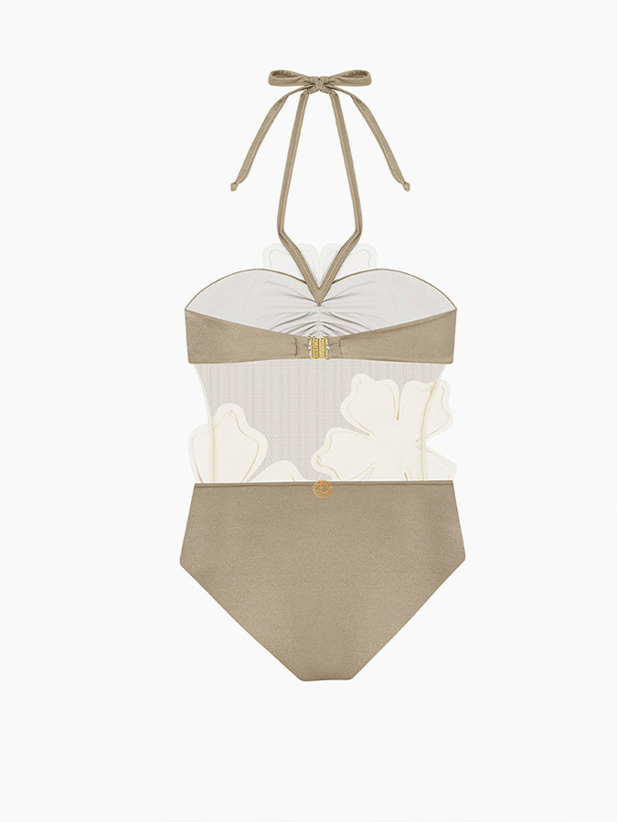 3D Petal Stitching One-Piece Swimsuit