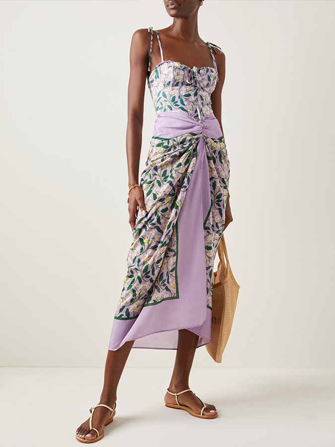 Fashion Floral One Piece Swimsuit Set