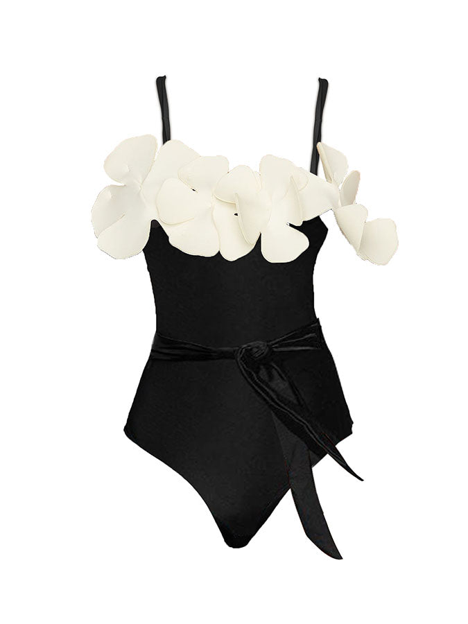 Fashion Flower Design One Piece Swimsuit