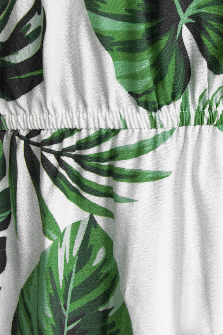 Violet Tropical One Shoulder Ruffle Dress