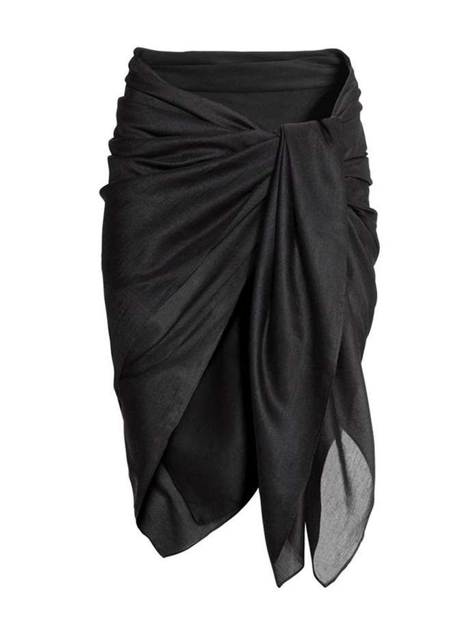 One shouder Ruffle Stitching One Piece Swimsuit and Cover-up