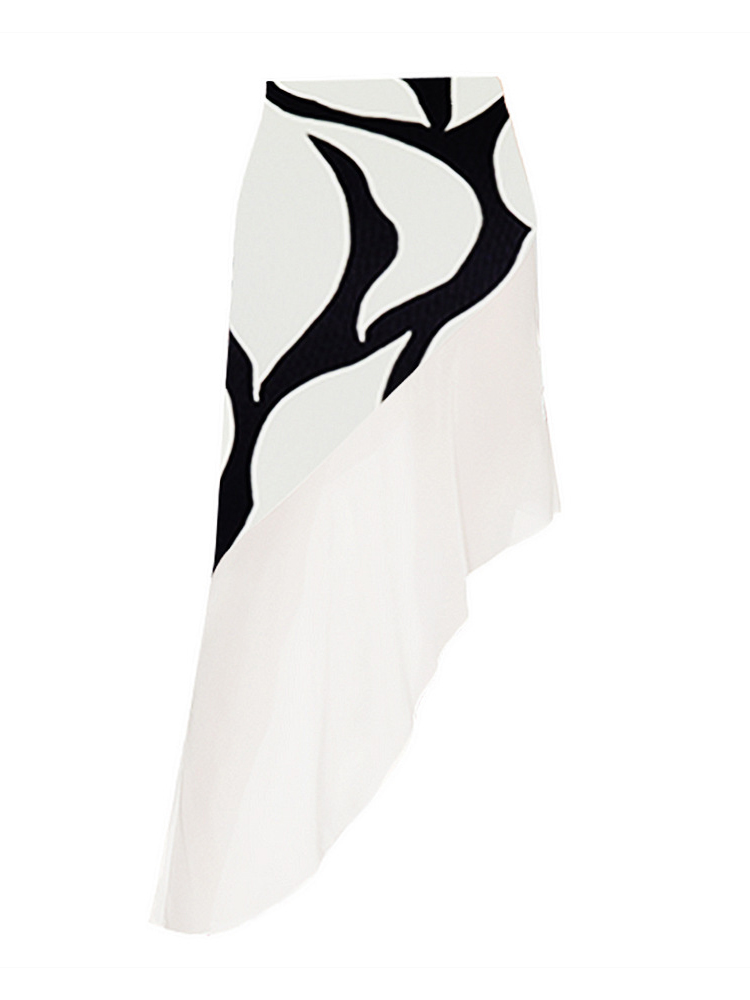 Sloping Shoulder Black One-Piece Swimsuit Beach Vacation Set