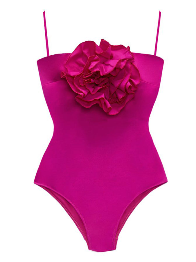 Fashion Flower Design Beach One Piece Swimsuit