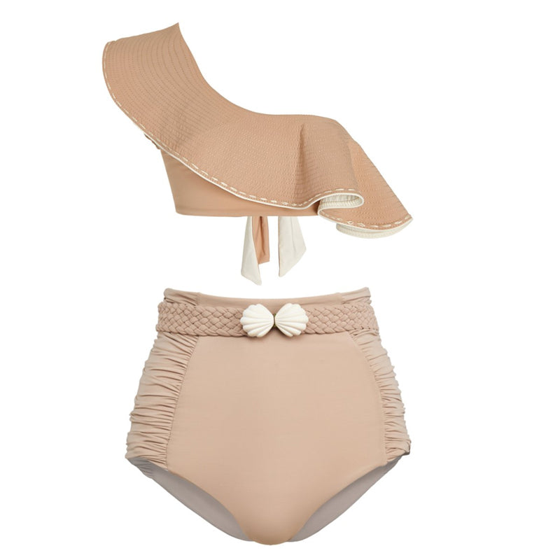 Fashiong High-Waist Reversible Bikini Briefs