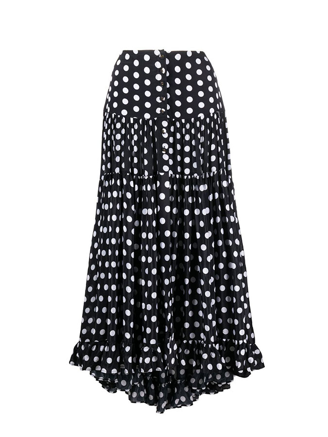 Polka-dot print one piece swimsuits and kimonos