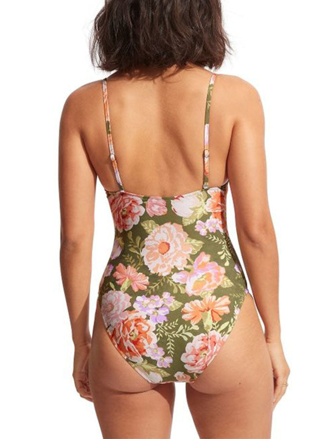 Fashion Floral Print Swimsuit and Cover Up