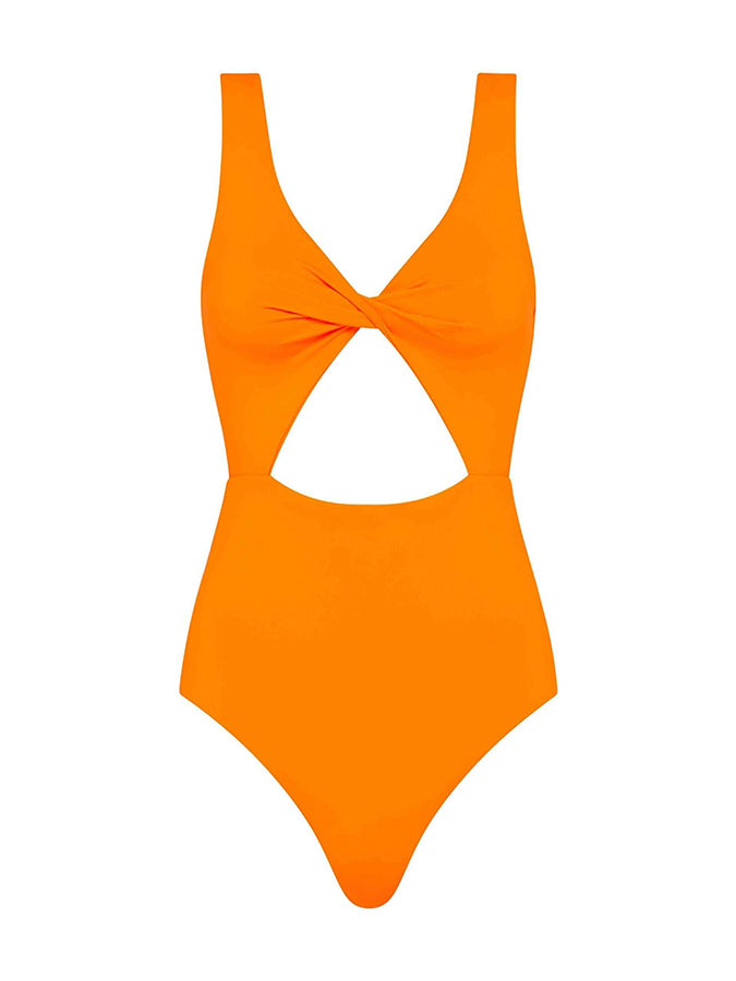 Solid Color Cutout Design Fashion One Piece Swimsuit