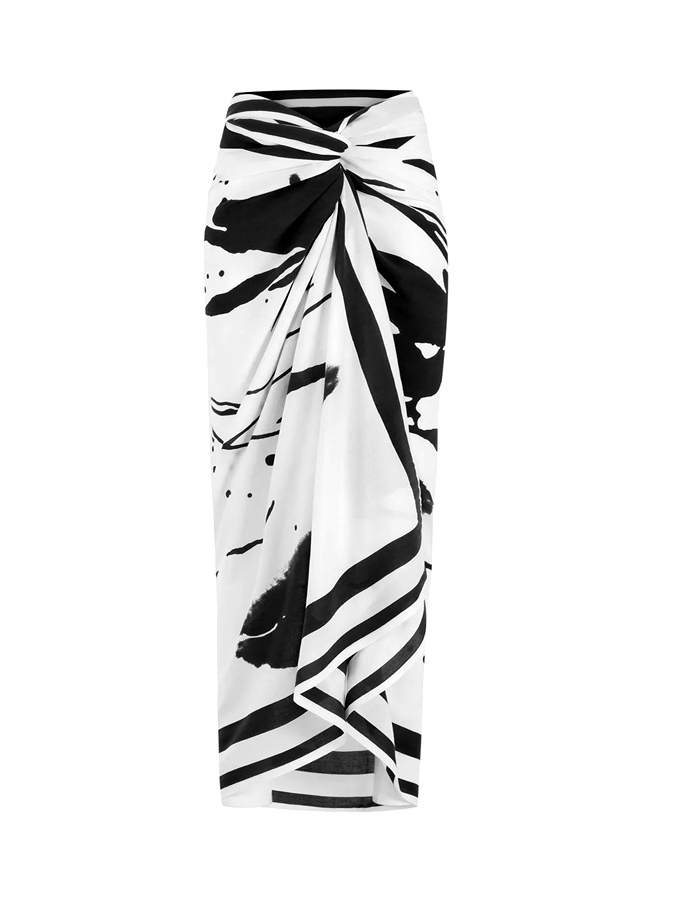 Plain One Shoulder Ruffled One-Piece Swimsuit And Cover Up