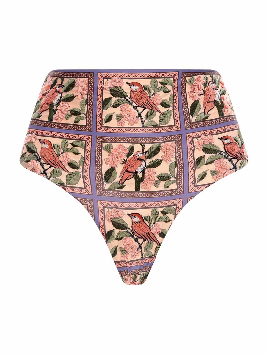 Fashion Flower Embroidered Bikini Set