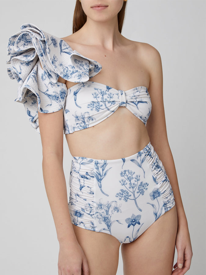 Printed Ruffle Fashion Bikini Swimsuit