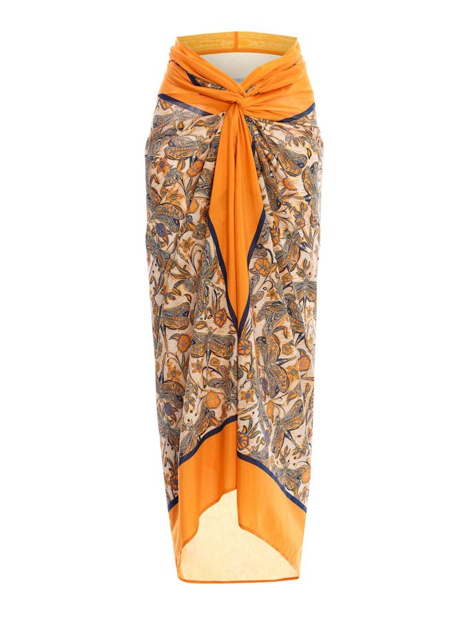 Printed Cutout Chic One Piece Swimsuit and Cover-Up