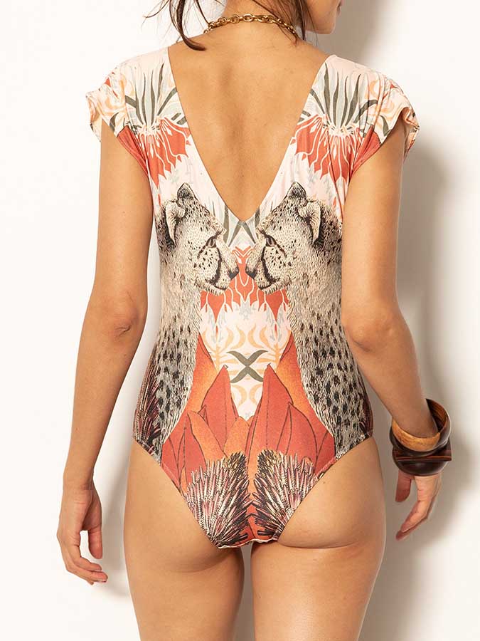 Animal Print Fashion One Piece Swimsuit