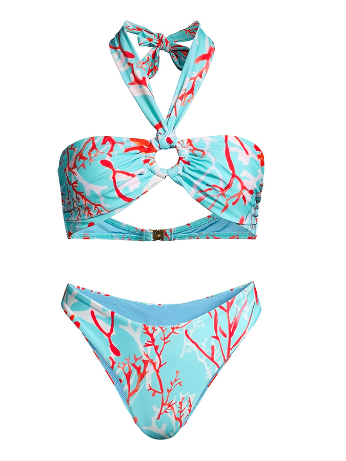 Ocean Print Bikini and Cover Up