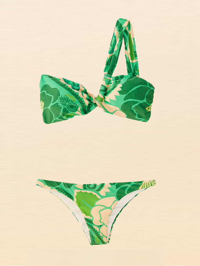 Floral Print One Piece Swimsuit and Cover Up