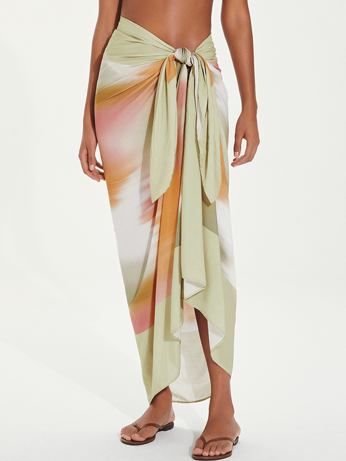 Colorful Print Bikini and Cover Up