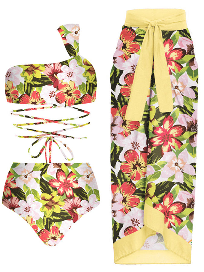 Fashion Print Beach Bikini and Cover Up
