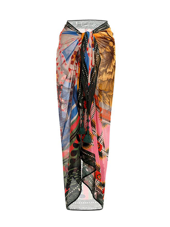 Trendy Paneled Print One-Piece Swimsuit