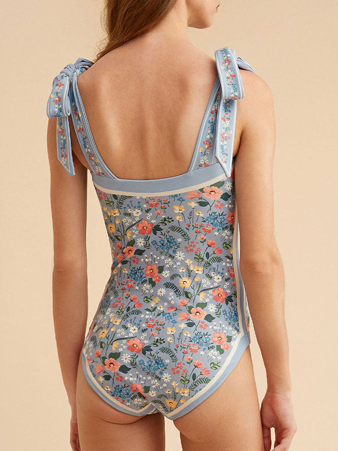 Double Sided Print Fashion Bikini Swimsuit Set