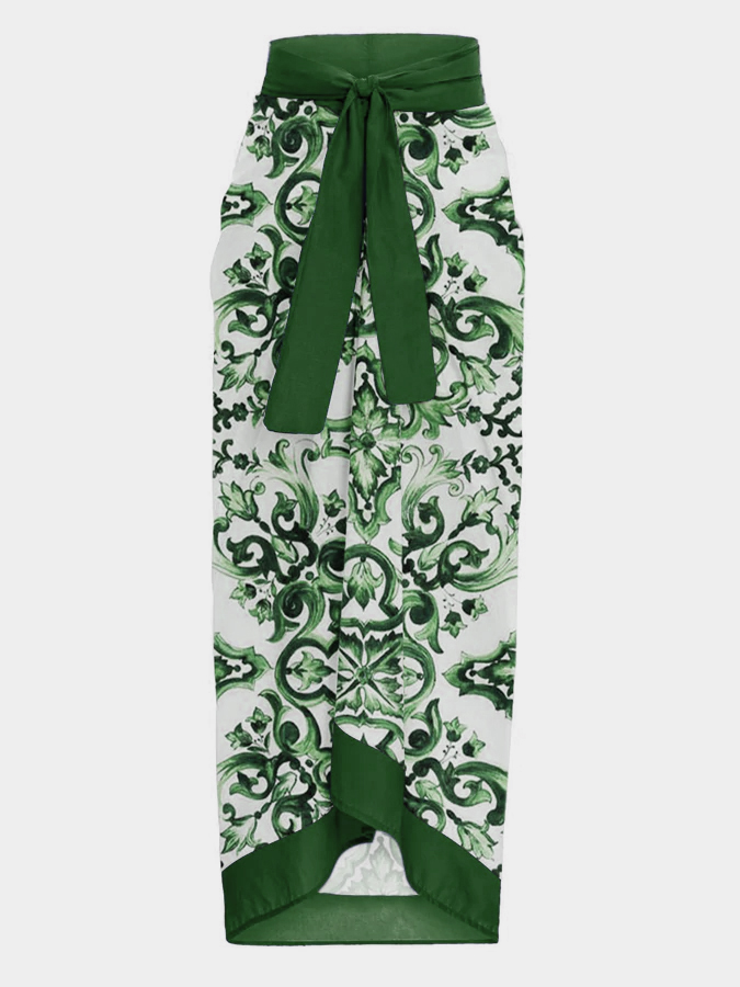 Printed Fashion One Piece Swimsuit and Cover up