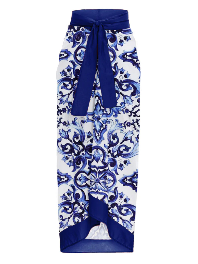 Printed Fashion One Piece Swimsuit and Cover up