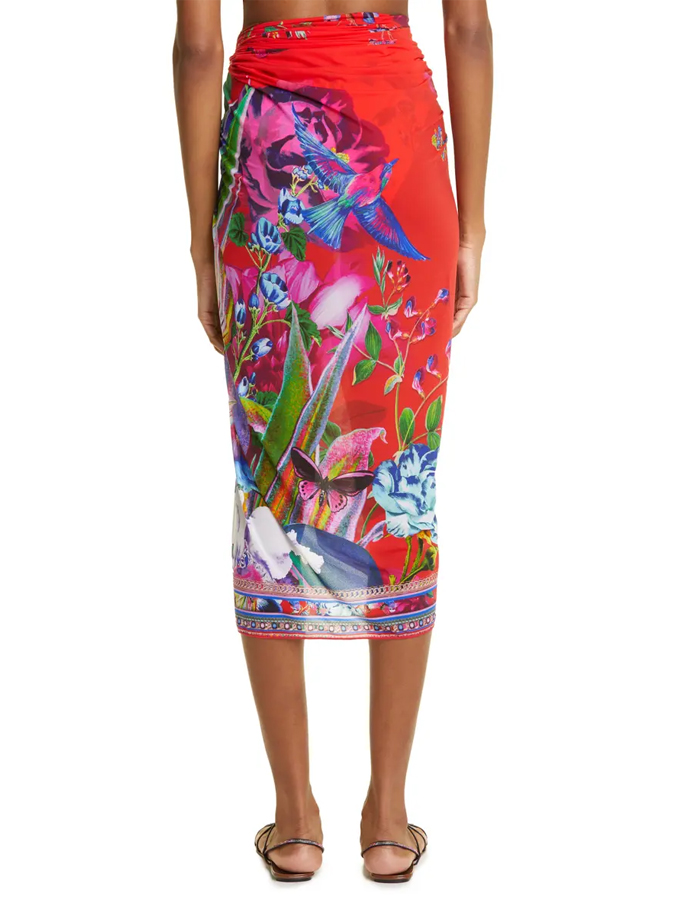 Vintage Botanical Floral Print Bikini And Cover up