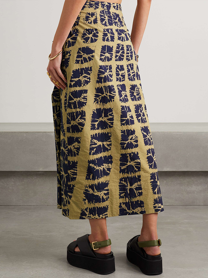 One-shoulder Tie-dye Printed Bikini and Cover-up