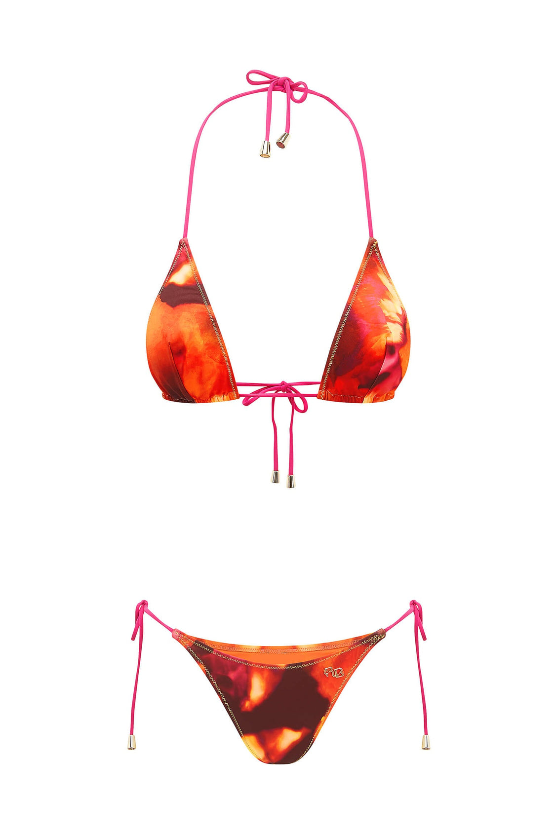 Sex Red Tie-dye Bikini Set