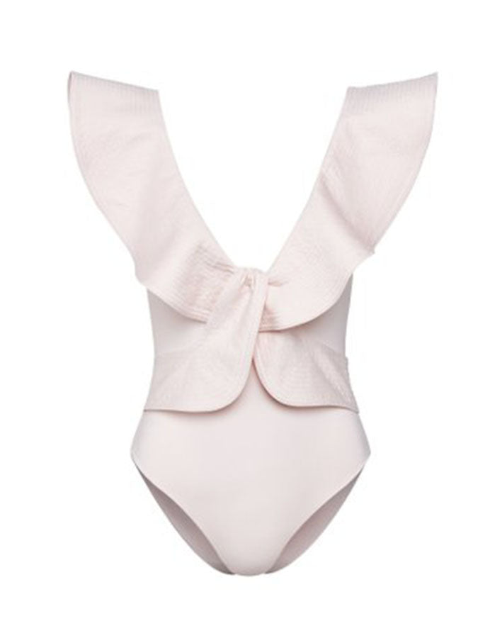 Solid Ruffle One-Piece Swimsuit