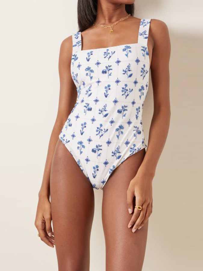 Fashion Printed One-Piece Swimsuit