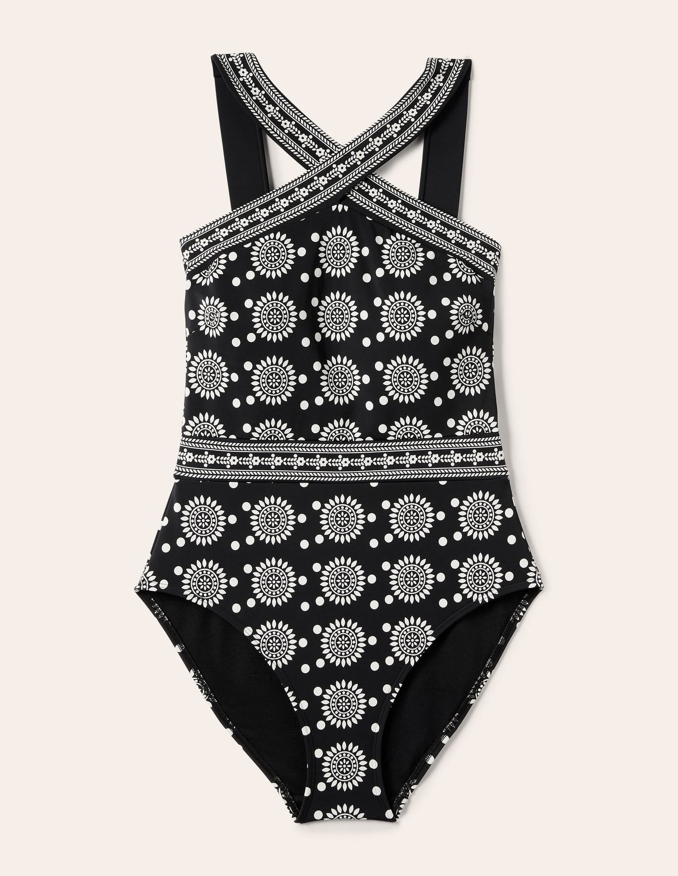 Ethnic Print One Piece Swimsuit