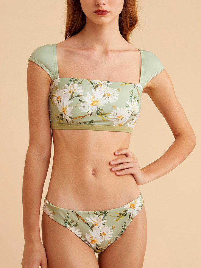 Vintage Square Neck Reversible Bikini Set