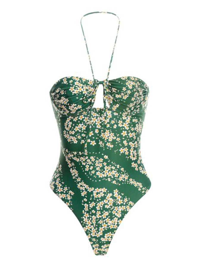Halter Print One Piece Swimsuits & Coverups