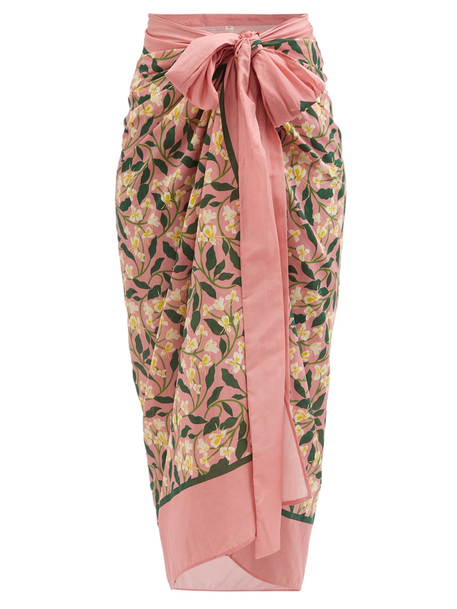 Fashion Floral Print Bikini and Cover Up