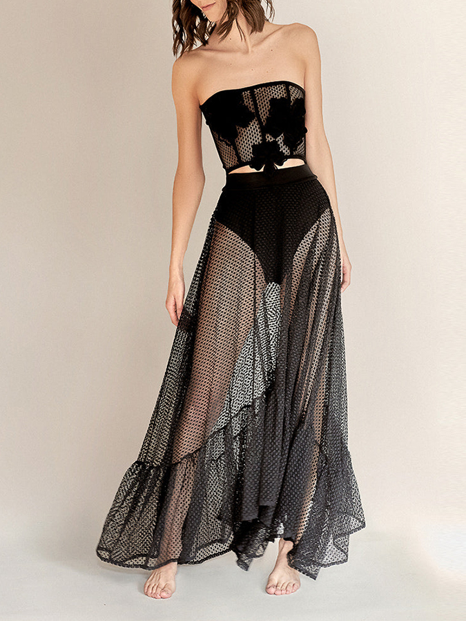 3D Petal Bandeau Top and Skirt