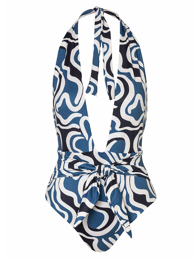 Vintage Fashion Print Swimsuit Set