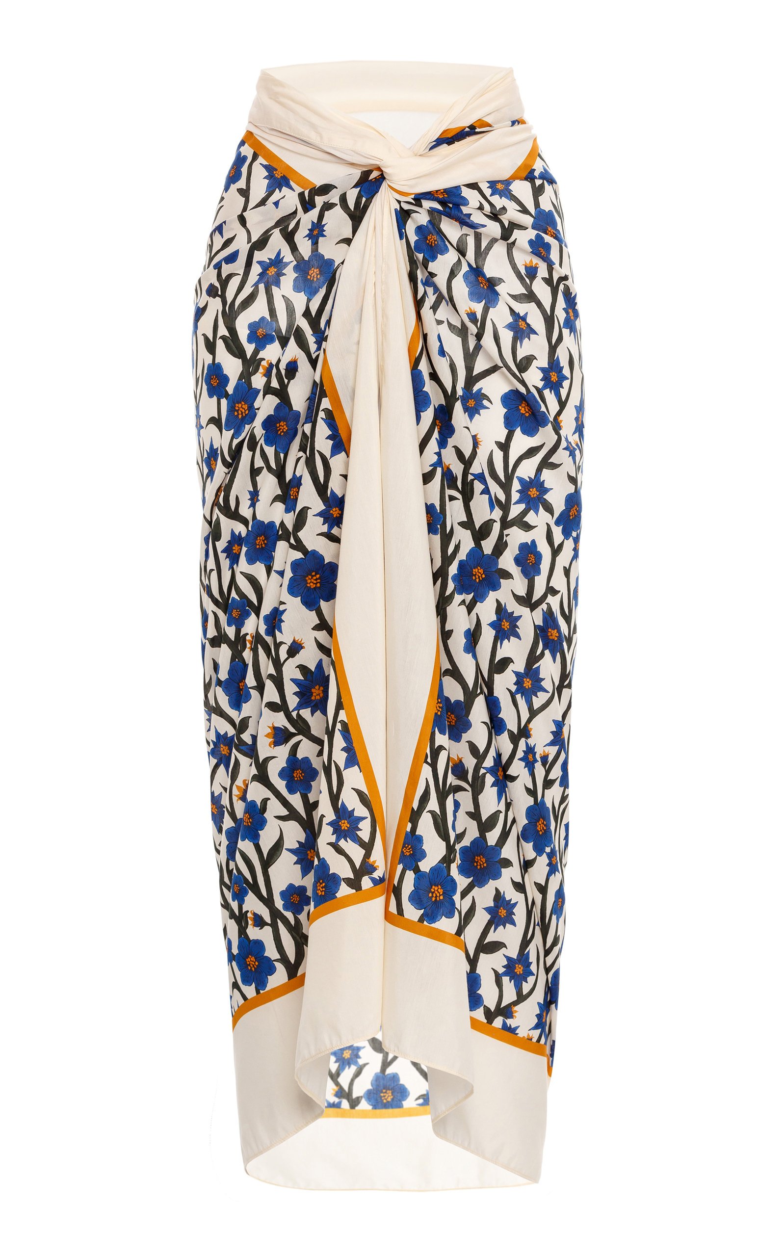 Vintage Floral Colorblock Print Swimsuit and Cover-up