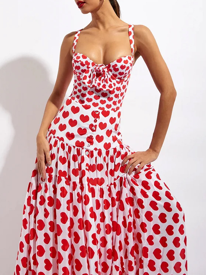 Sling Lace Up Printed One Piece Swimsuit And Beach Skirt