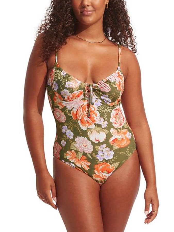 Fashion Floral Print Swimsuit and Cover Up