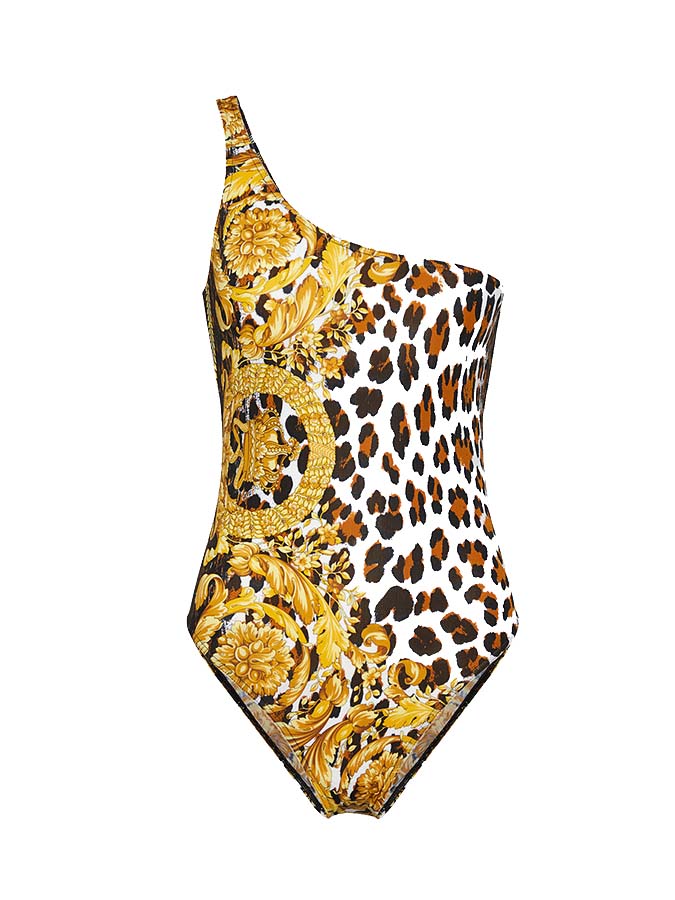 One-Shoulder Print Fashion One-Piece Swimsuit