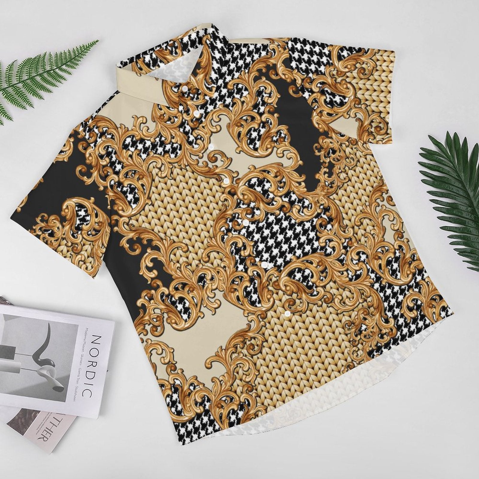 Men's Fashion Casual Printed Short Sleeve Shirts 2306101355